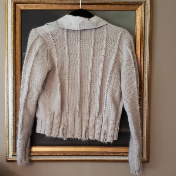 🎀Clearance🎀 DRAMA cute jacket denim knit Sweater Sleeves 1x Jrs - Picture 2 of 7